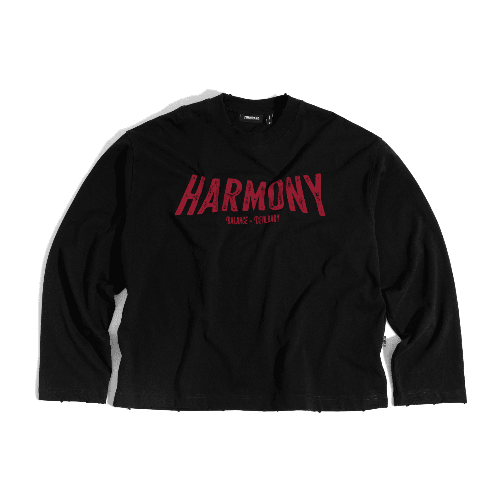 THBB HARMONY VELVET LONG SLEEVES - BLACK
