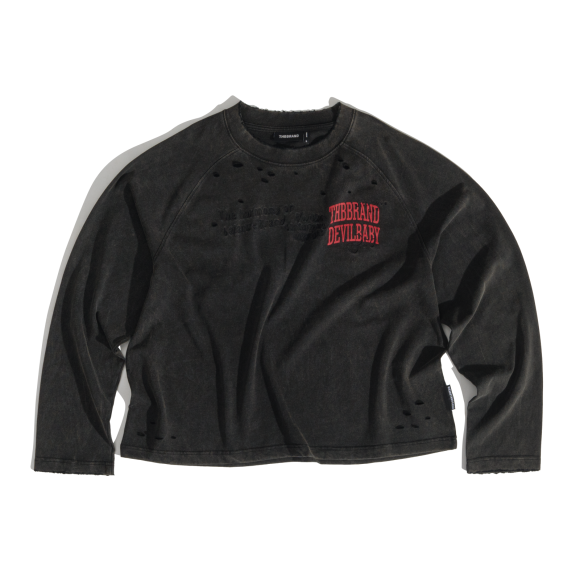 THBB DEVIL MADE LONG SLEEVES - BLACK WASHED 