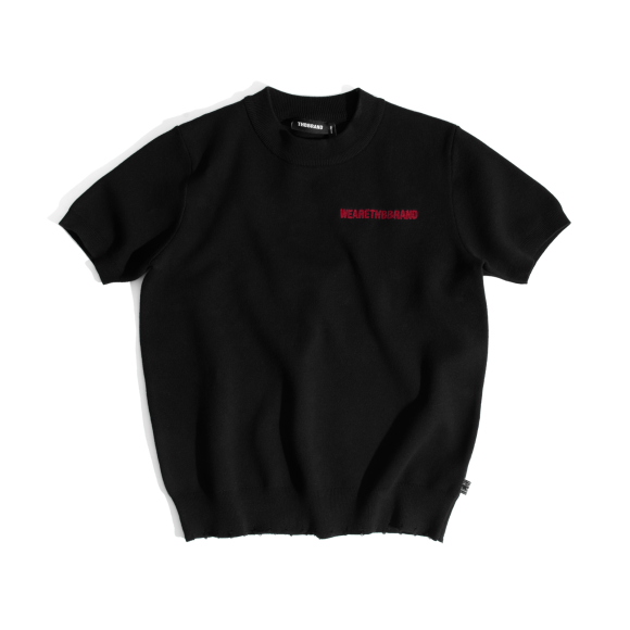 THBB BASIC KNIT TEE - BLACK
