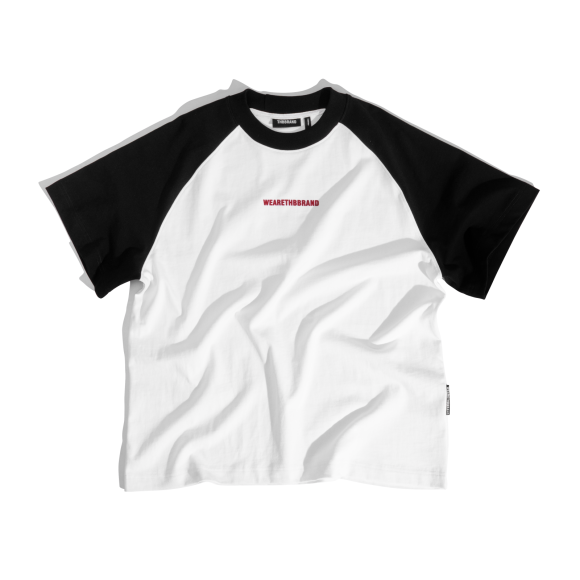 THBB BOXY RAGLAN BASIC TEE VER - WHITE + BLACK 