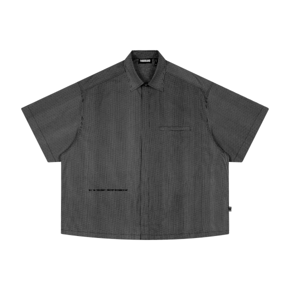 THBB STRIPED BOXY SHIRTS - BLACK STRIPES