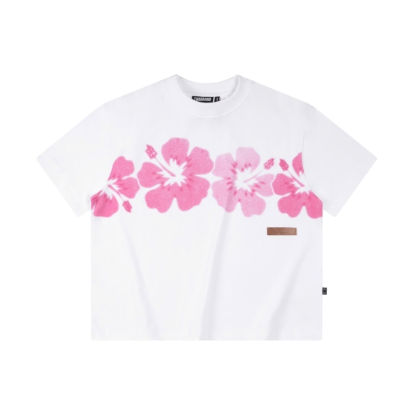 THBB HIBISCUS TSHIRT - WHITE
