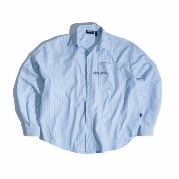 THBB BIG OXFORD SHIRT - STRIPED BLUE