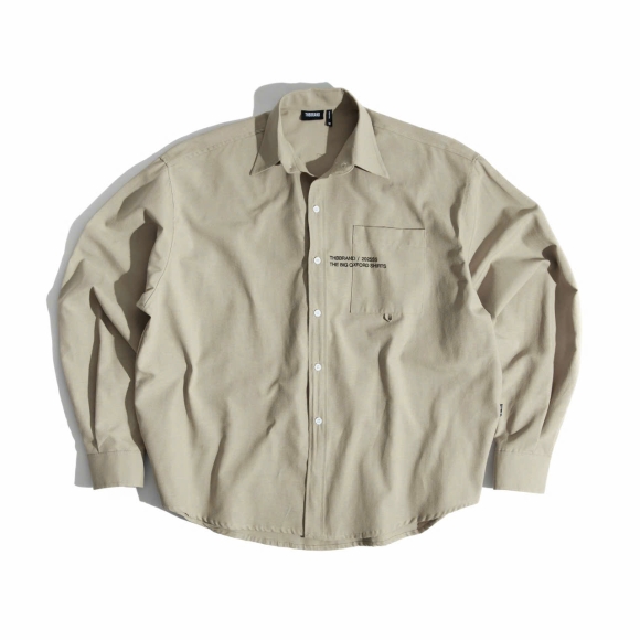 THBB BIG OXFORD SHIRT - BEIGE