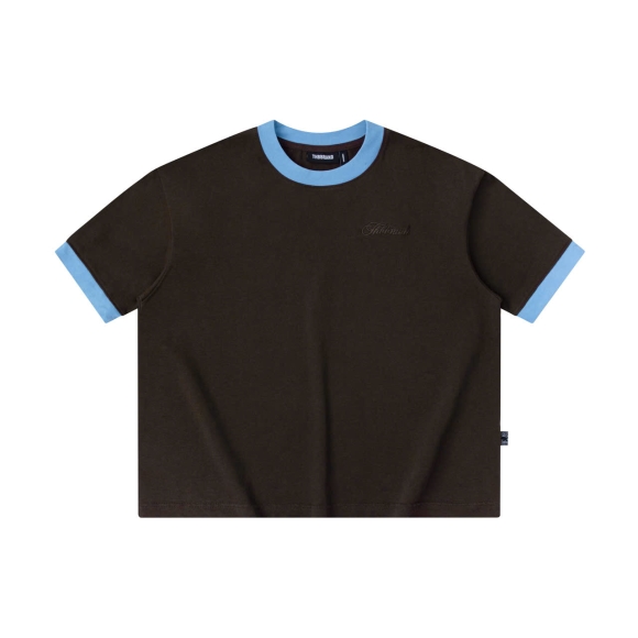 THBB 25’ FIT BODY TSHIRT - CHOCOLATExBABYBLUE