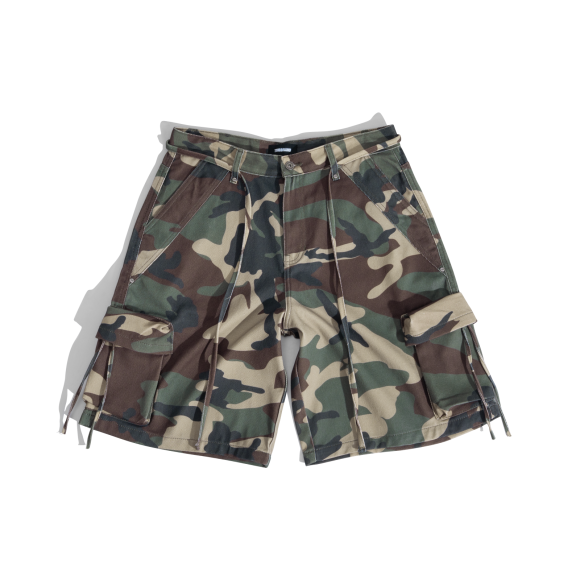 THBB CAMO BAGGY CARGO SHORTS - GREEN CAMO