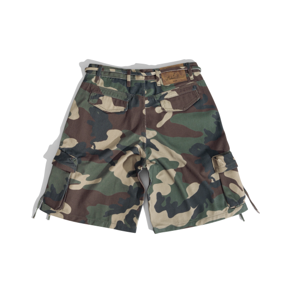 THBB CAMO BAGGY CARGO SHORTS - GREEN CAMO