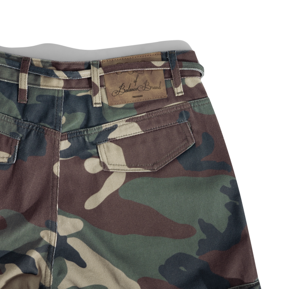 THBB CAMO BAGGY CARGO SHORTS - GREEN CAMO