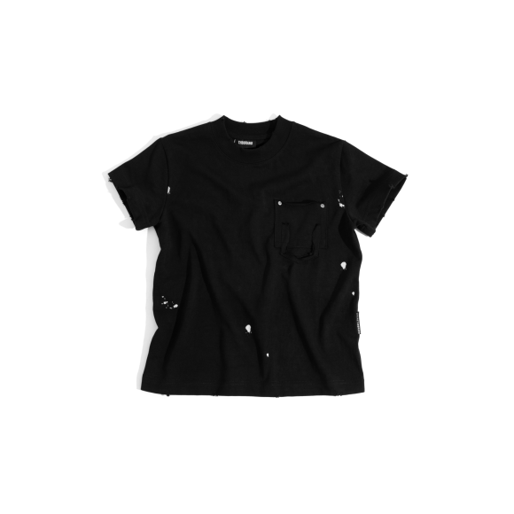 THBB BABYTEE HOMELESS TORN POCKET - BLACK