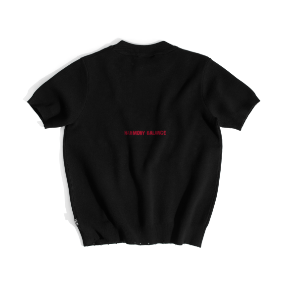 THBB BASIC KNIT TEE - BLACK