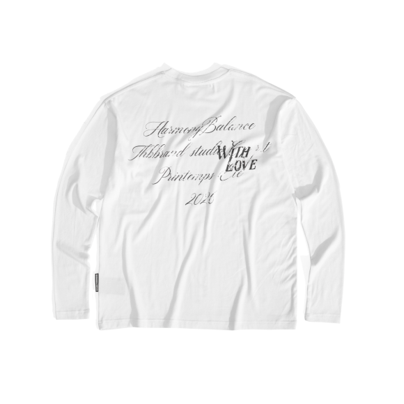 THBB LONG SLEEVES WITH LOVE -  WHITE