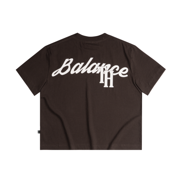 TH-BALANCE  TSHIRT  - DARK CHOCOLATE