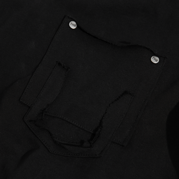 THBB BABYTEE HOMELESS TORN POCKET - BLACK