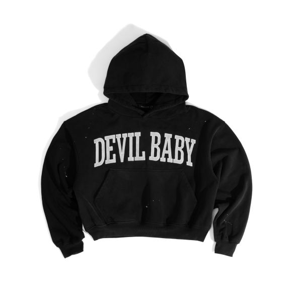 THBB DEVILBABY HOODIE - BLACK WASHED