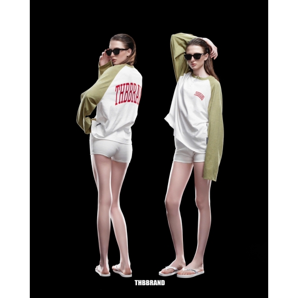 THBB SIGNATURAL RAGLAN LONG SLEEVES - WHITE