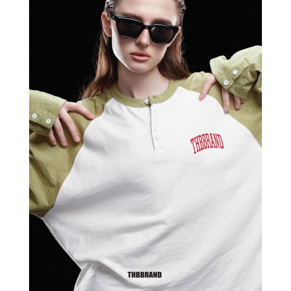 THBB SIGNATURAL RAGLAN LONG SLEEVES - WHITE