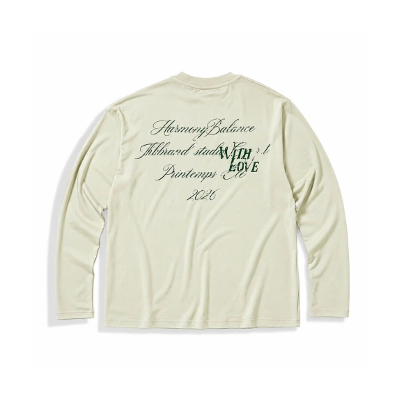 THBB LONG SLEEVES WITH LOVE -  AVOCADO GREEN