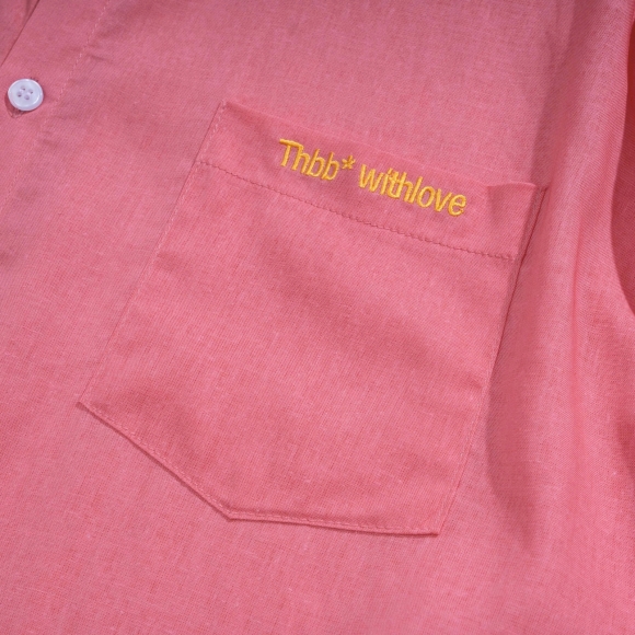 THBB WITHLOVE LINEN SHIRTS - PINK
