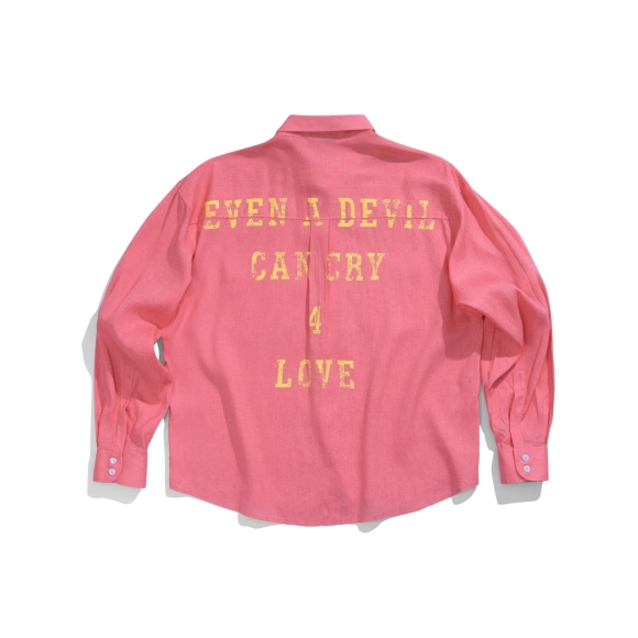THBB WITHLOVE LINEN SHIRTS - PINK