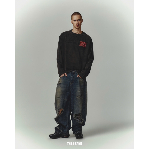 THBB DEVIL MADE LONG SLEEVES - BLACK WASHED 