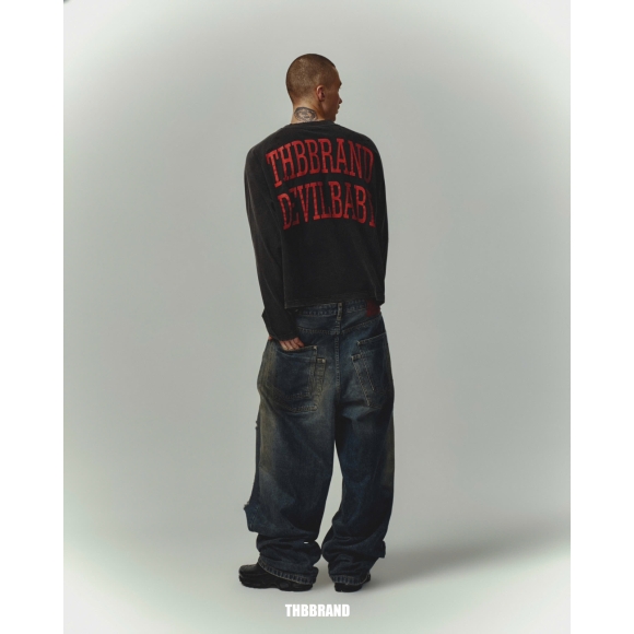THBB DEVIL MADE LONG SLEEVES - BLACK WASHED 