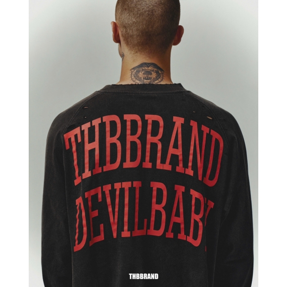 THBB DEVIL MADE LONG SLEEVES - BLACK WASHED 