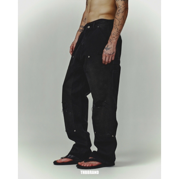 THBB DOUBLE KNEE MIDNIGHT - BLACK