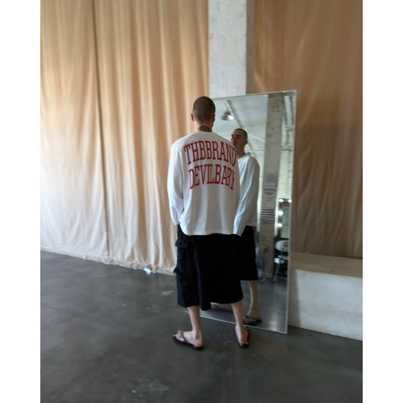 THBB DEVIL MADE LONG SLEEVES - WHITE