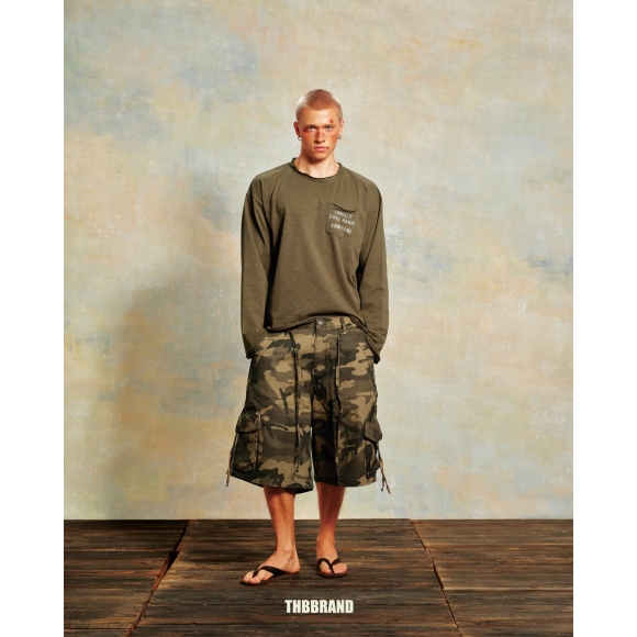 THBB CAMO BAGGY CARGO SHORTS - YELLOW CAMO