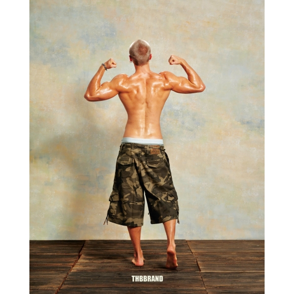 THBB CAMO BAGGY CARGO SHORTS - YELLOW CAMO