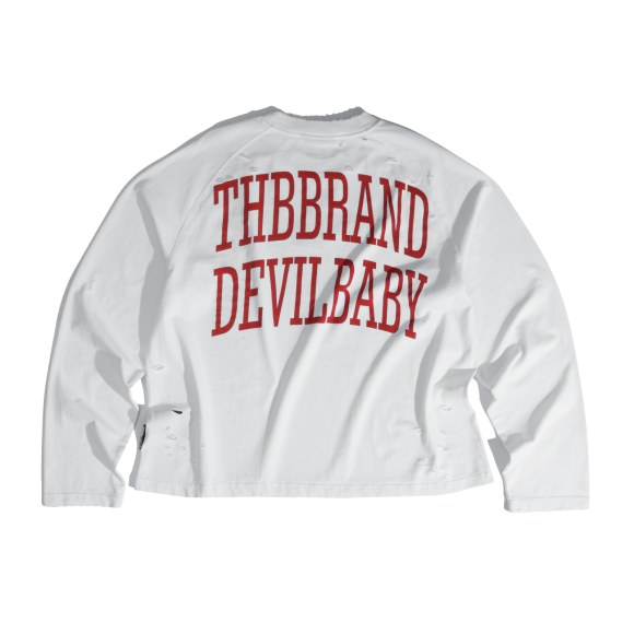 THBB DEVIL MADE LONG SLEEVES - WHITE