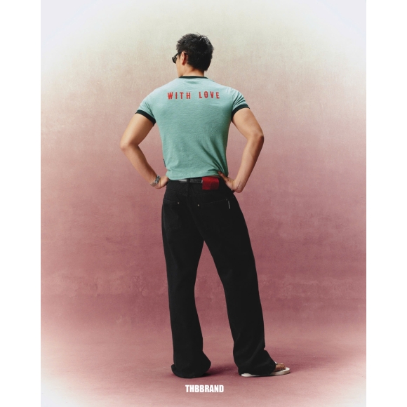 DEVILBABY SHADOW RINGER TEE - DUSTY TEAL