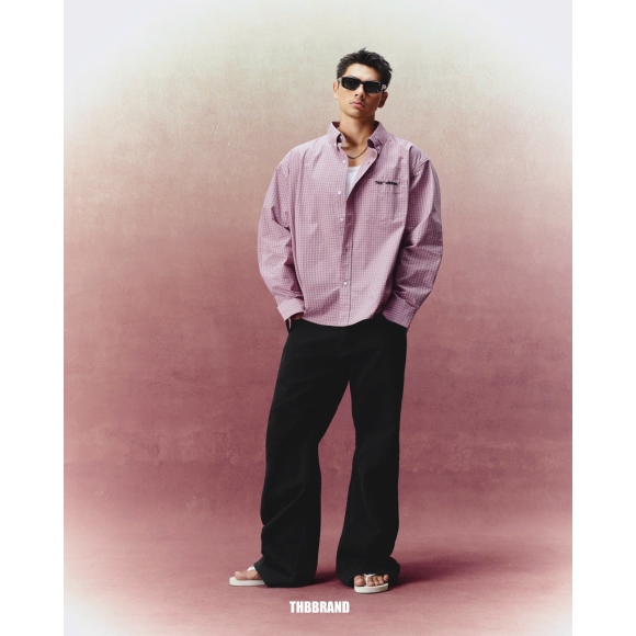 THBB STRIPED SHIRTS - COLD PINK