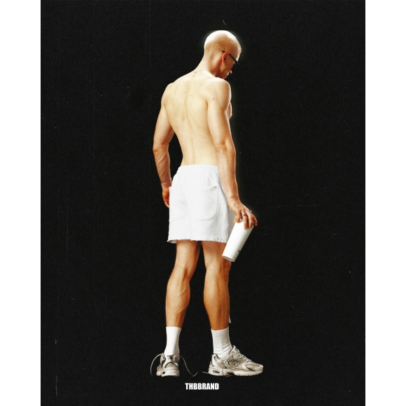 THBB SWEATSHORT FW25 - WHITE