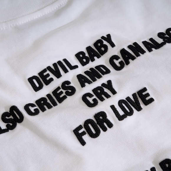 DEVIL  BABY CAN CRIES TSHIRT - WHITE