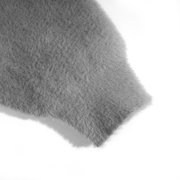 THBB HARMONY SWEATER FUR-KNIT - PREMIUM GREY