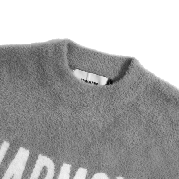 THBB HARMONY SWEATER FUR-KNIT - PREMIUM GREY