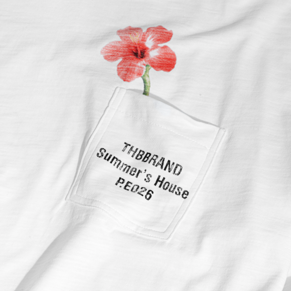 THBB HIBISCUS LONG SLEEVES - WHITE