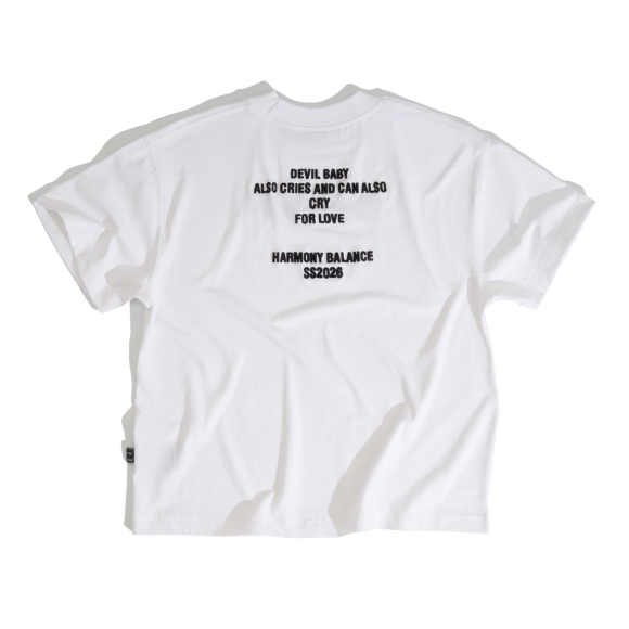 DEVIL  BABY CAN CRIES TSHIRT - WHITE