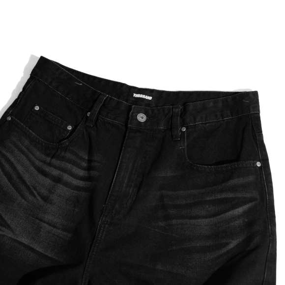THBB CORE JEANS SHORT - BLACK