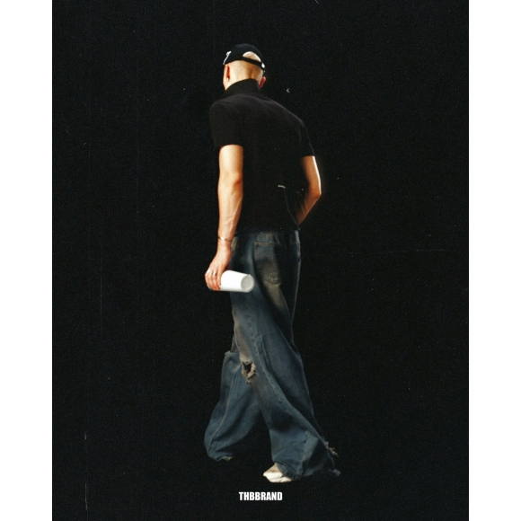  THBB POLO BODY FIT -BLACK