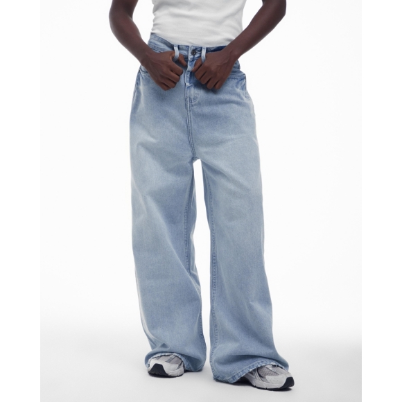 THBB WIDE-LEG DENIM - LIGHT BLUE