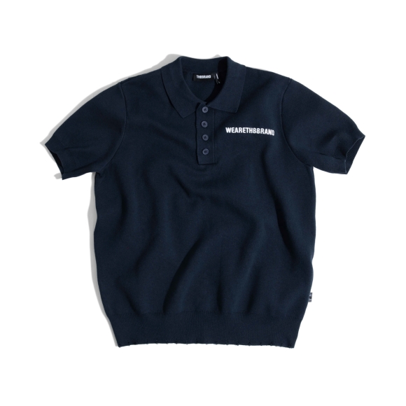 THBB KNIT POLO - NAVY BLUE