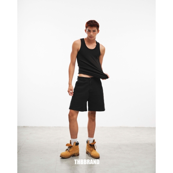 THBB BASIC KHAKI SHORTS - BLACK