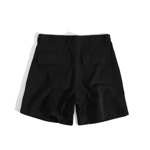 THBB BASIC KHAKI SHORTS - BLACK