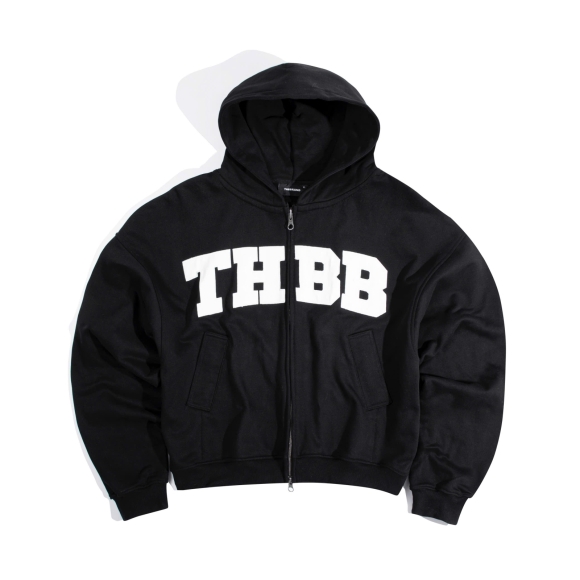 THBB HOODIE ZIPPER BIG LOGO - BLACK