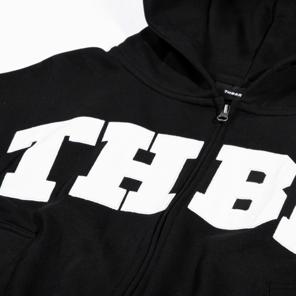 THBB HOODIE ZIPPER BIG LOGO - BLACK