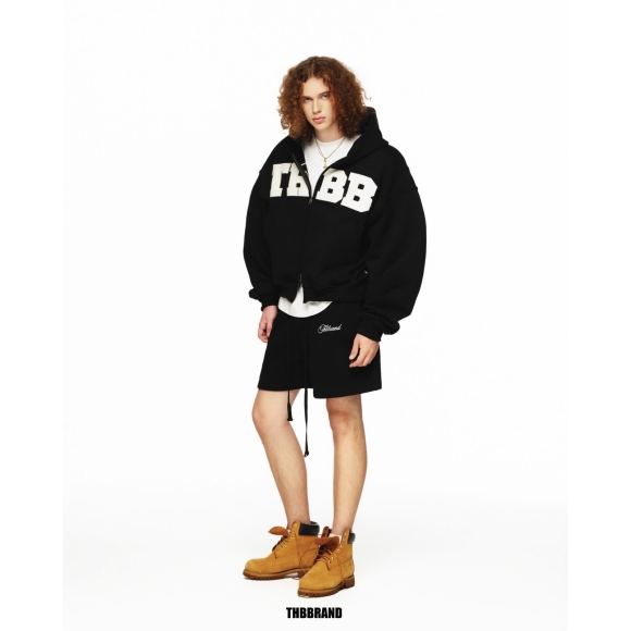 THBB TINY LOGO SHORTS - BLACK
