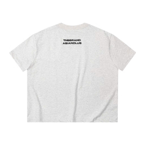 THBB TORN POCKET TSHIRT - LIGHT GREY