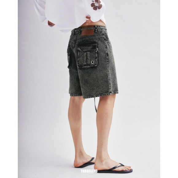 THBB '25 GREEN WASHED SHORTS 